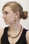 Walnut Necklace<br />Ear Drops and Necklace sold separately