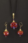 Sunset Pendant<br />on Silk Cord<br />Ear Drops and Pendant sold separately