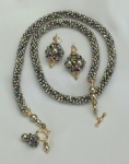 Olive Posh Necklace<br />Ear Drops and Necklace sold separately