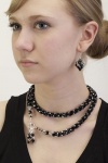 Silver Dot Necklace<br />Ear Drops and Necklace sold separately