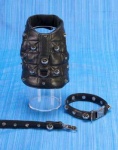 Spike Black Collar<br />Coat, collar and leash sold separately