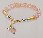 Peach Crystal Cascade Necklace<!--Dogs-->
